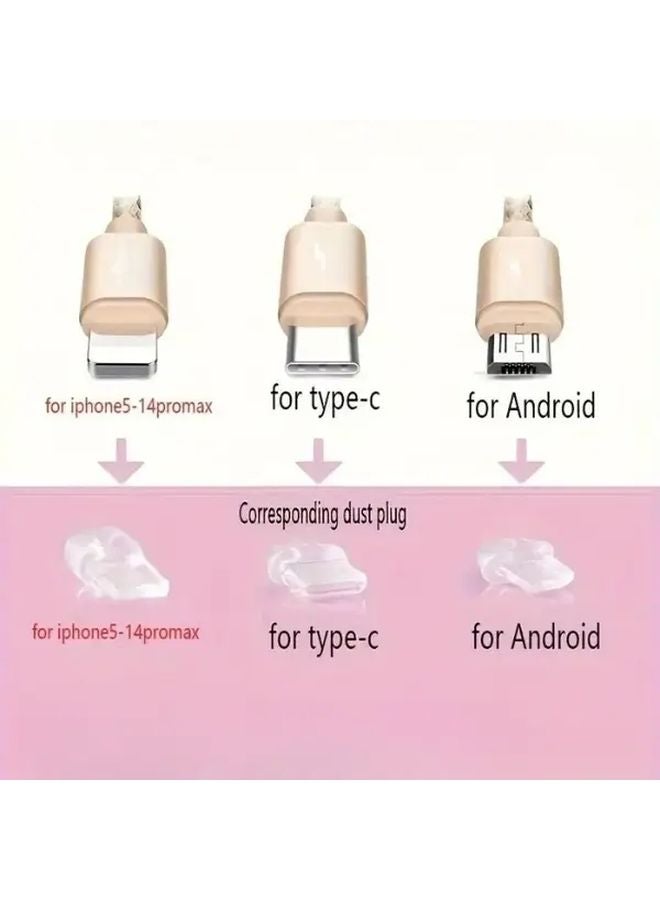 2pcs Diamond Star Phone Dust Plug For Android Type C Charging Port Accessory - Image 3